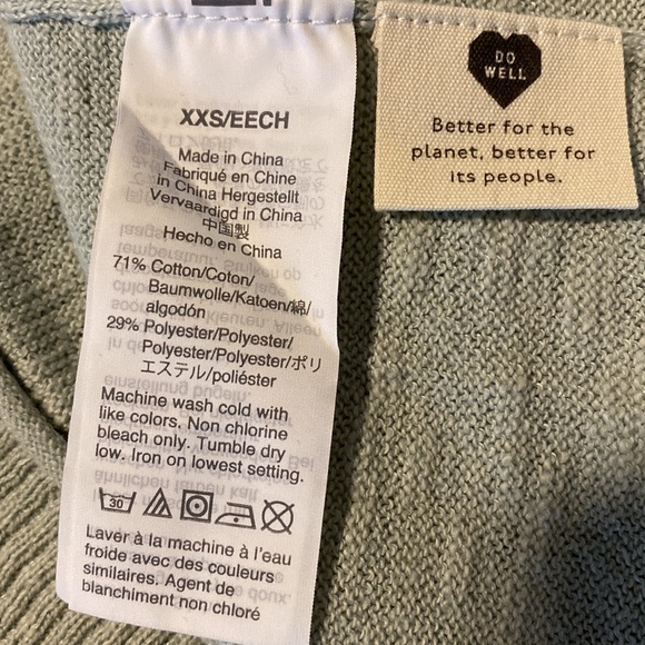 Madewell sweater cardigan soft sage color size XXS oversized - Picture 8 of 10